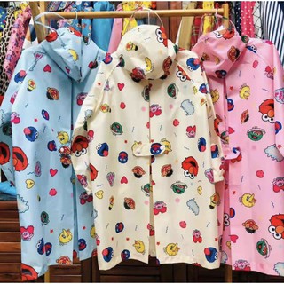 [SG Seller] Kids Waterproof Rain Poncho Raincoat Sesame Street