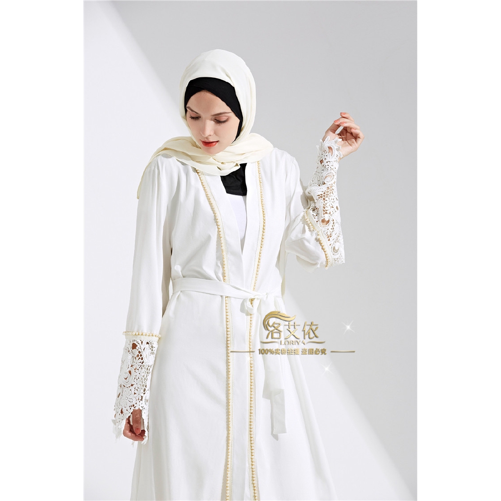 white abaya dress