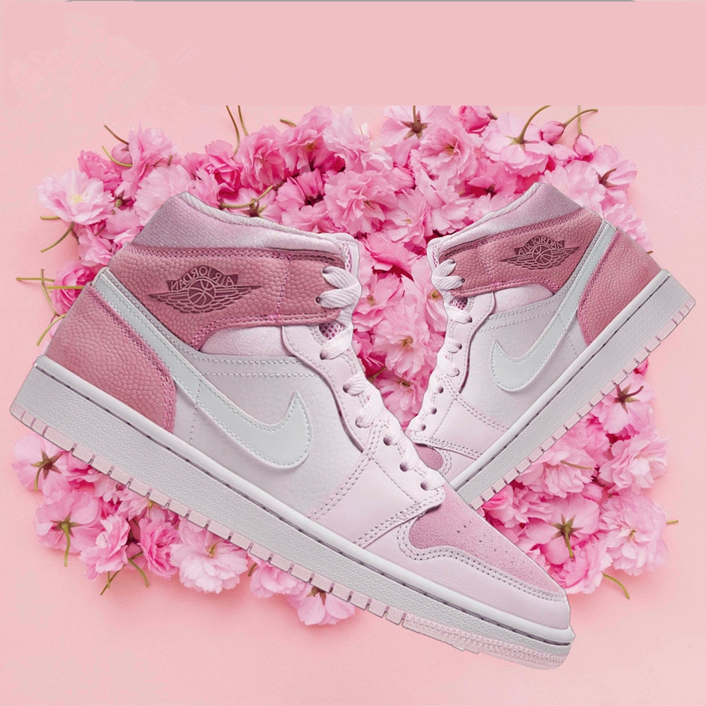 air jordan 1 mid blossoms in digital pink