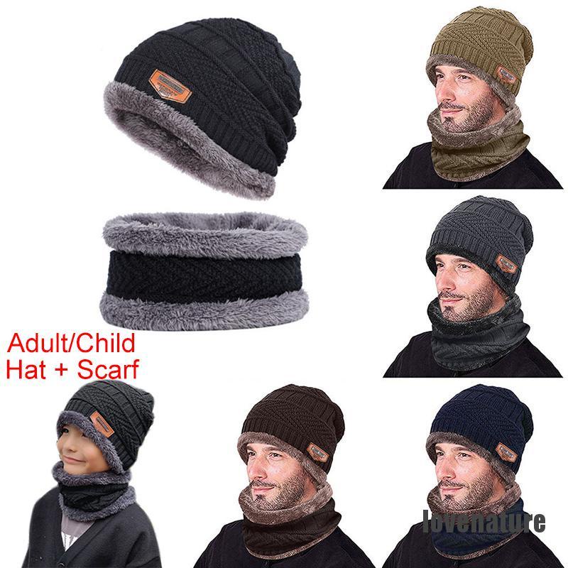 mens beanie hat and scarf set