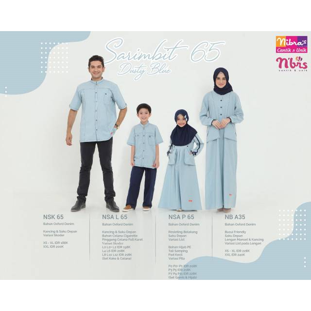 Sarimbit Nibras 65 Dusty Blue Ori By Nibras Sarimbit Sarimbit Nibras 65 Dusty Blue Ori By Nibras Sarimbit