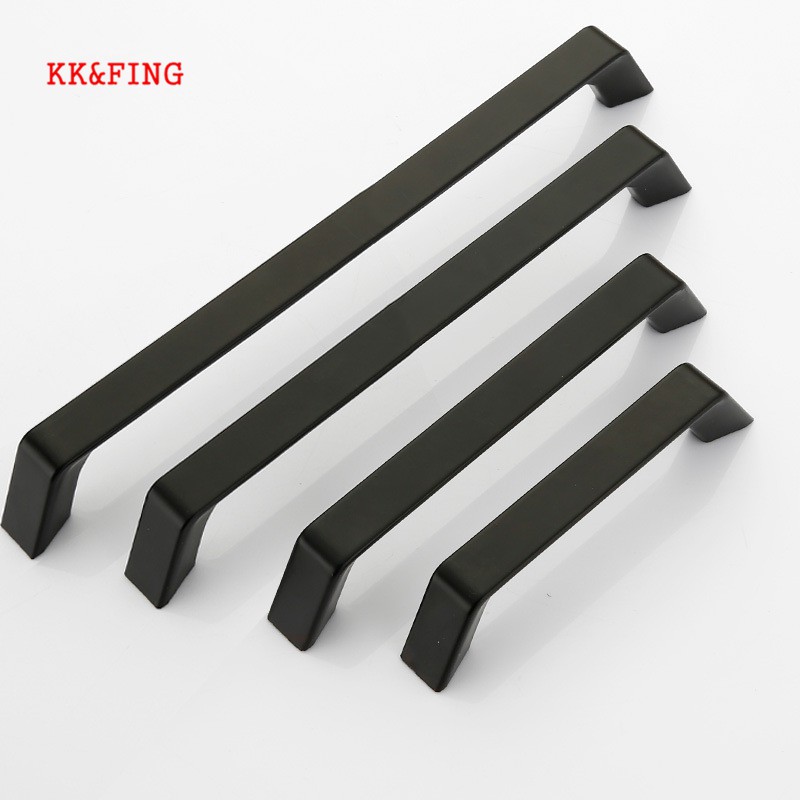 Kk Fing American Style Aluminum Black Kitchen Cabinet Handles Drawer Pulls Wardrobe Door Knob Handles For Furniture Hardware Shopee Singapore