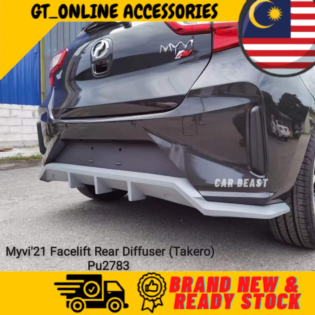 Perodua Myvi GM3 Gen3 V2 Facelift 2022 Rear Diffuser V1 With Piano ...