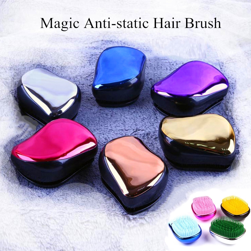 Shampoo Comb Pocket Men Beard Mustache Palm Scalp Massage Black