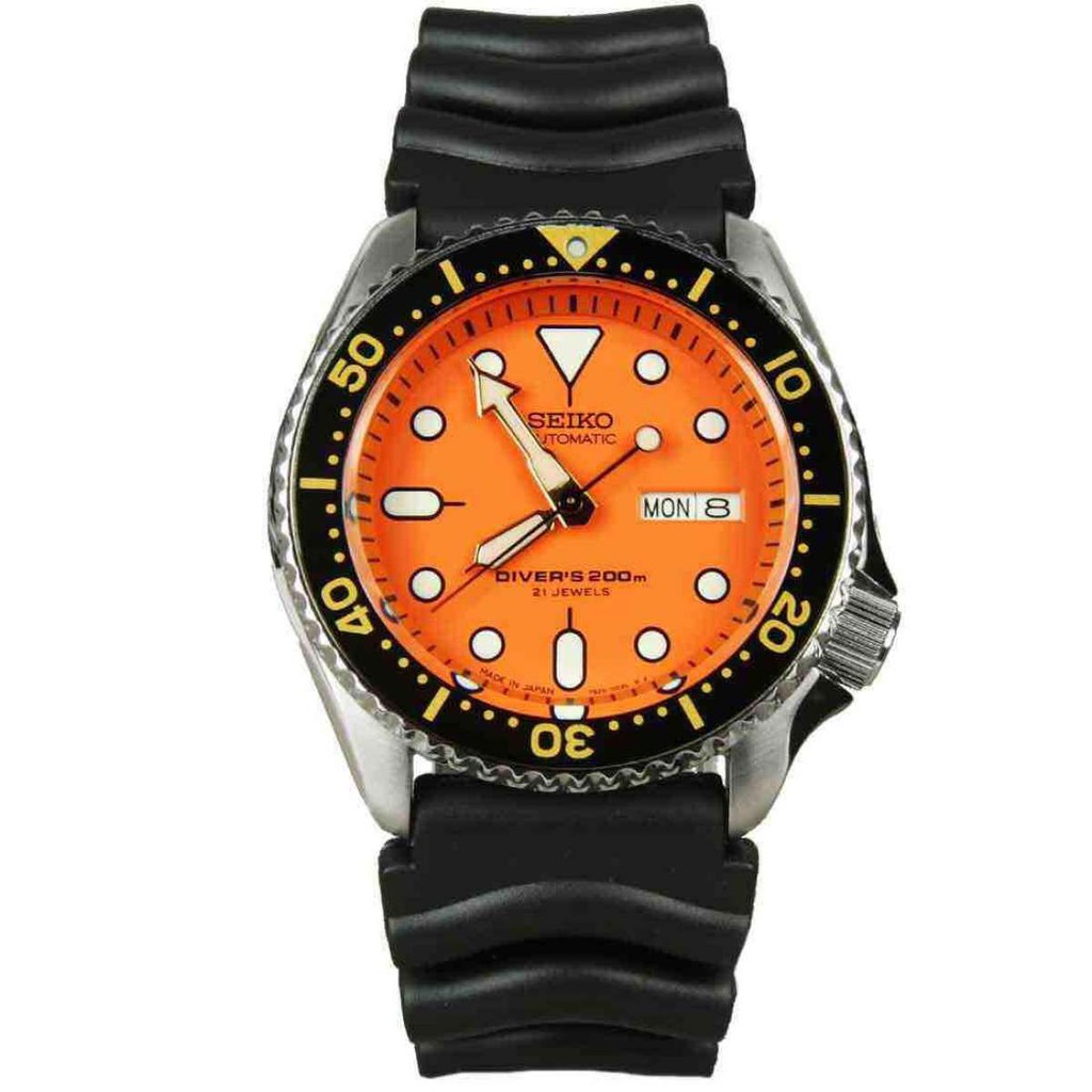 seiko automatic diver orange