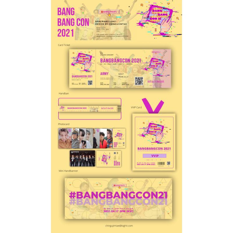 12pcs Ticket Bts Bangbangcon 2021 Fan Made Version Ap 310 For Fans Shopee Singapore