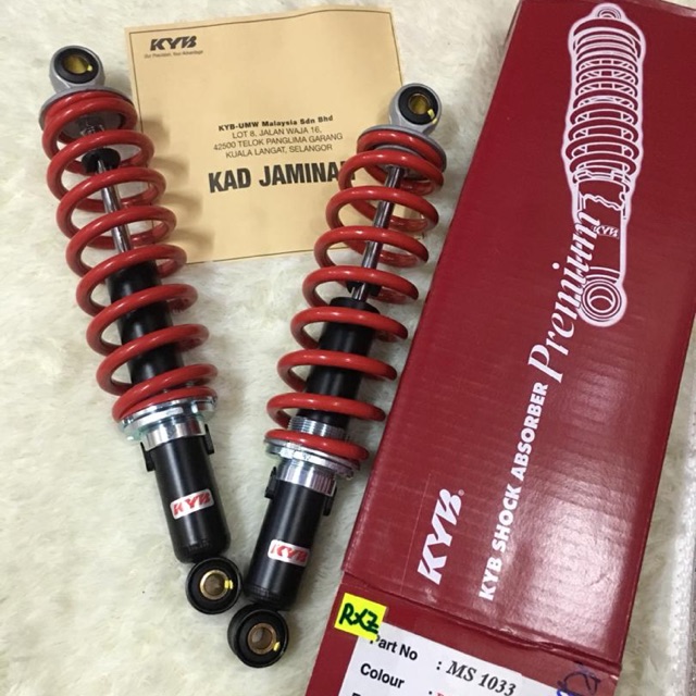 Shop Malaysia Kyb Kayaba Rear Shock Absorber Ms1033 Honda Ex5 Yamaha Rxz Wave125 Red 315mm Shopee Singapore