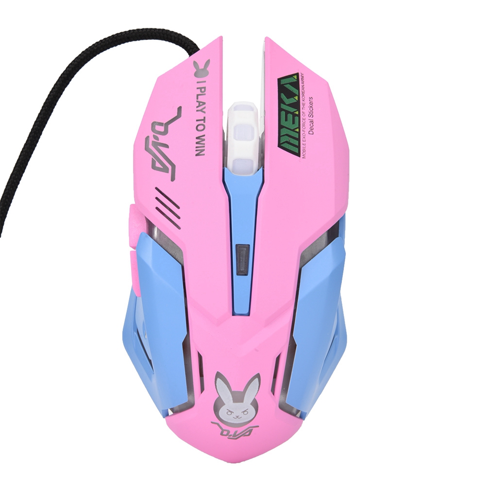 Viviwins 【Up To 40 Off】3200DPI High Sensitivity Pink Gaming Mouse Comfortable Grasping Wired