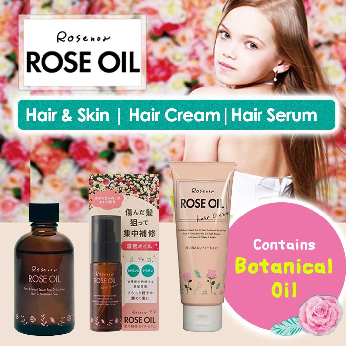 Kurobara Rosenoa Rose Oil Botanical Hair And Skin Treatment Oil Hair Cream Hair Serum Shopee Singapore