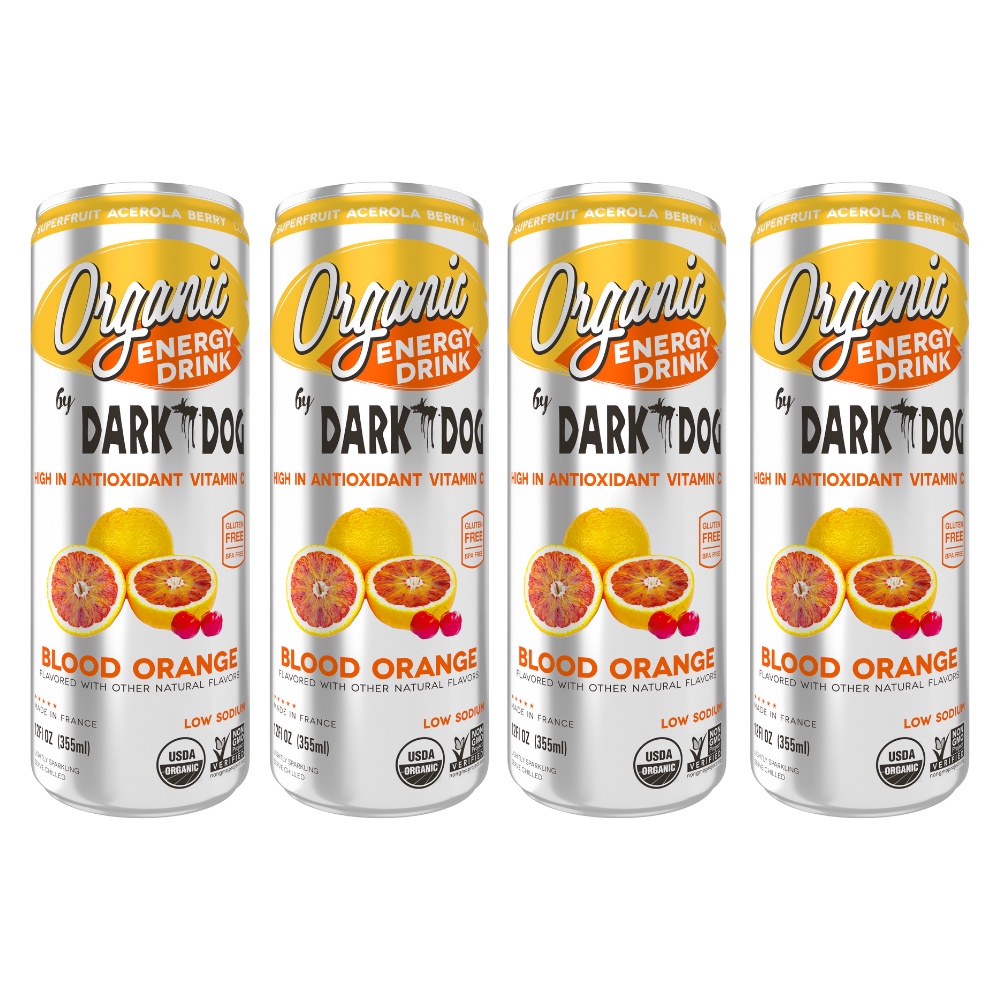 Dark Dog Organic Energy Drink Blood Orange (4 X 355Ml) [France