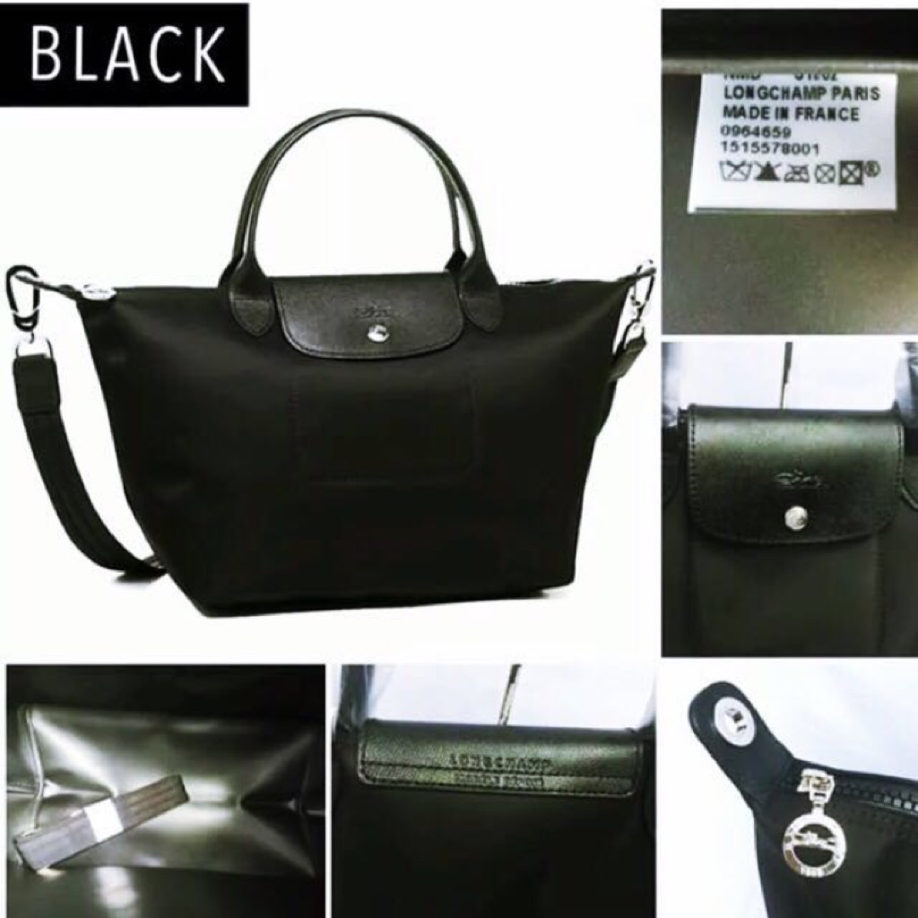 longchamp le pliage small black