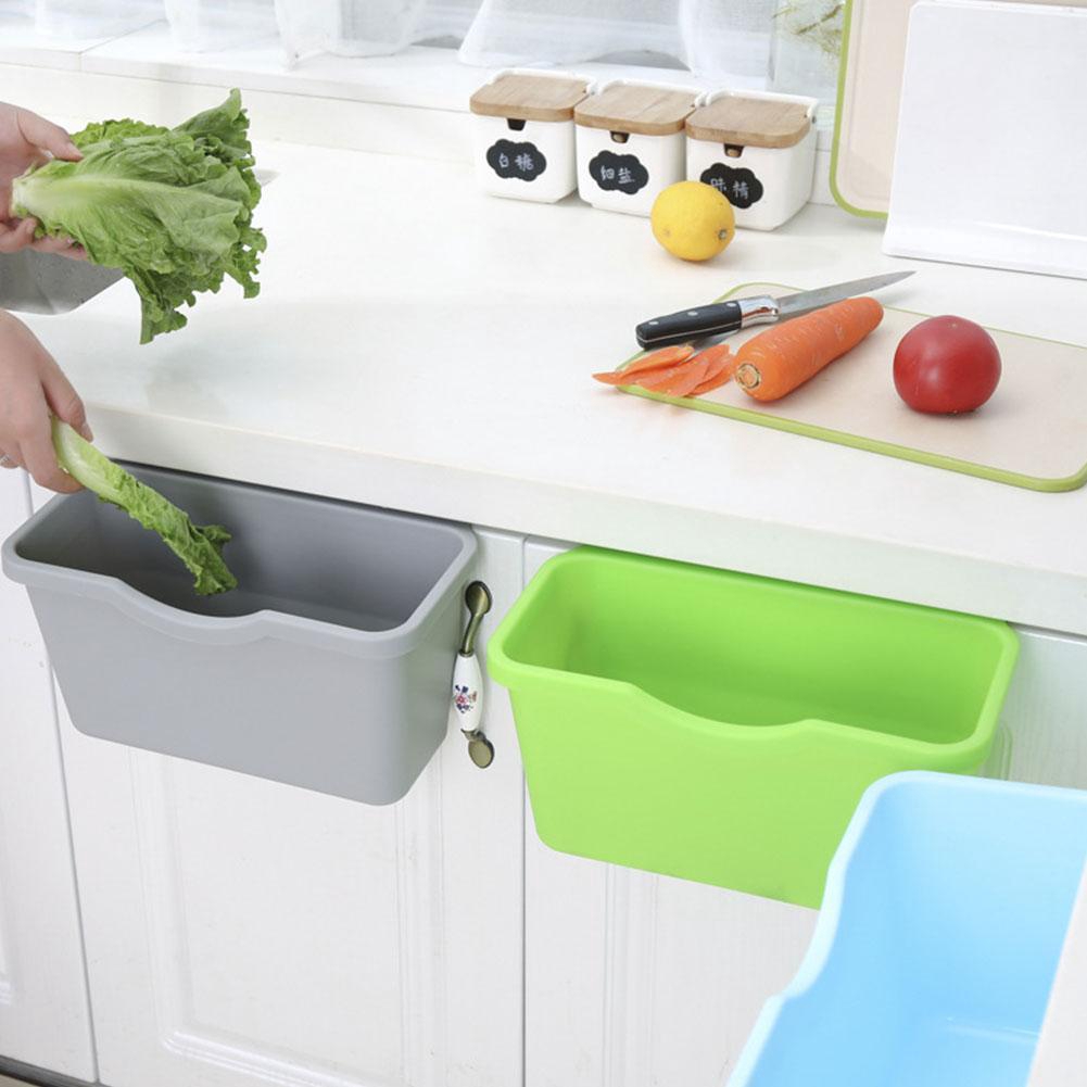 Kitchen Cabinet Door Plastic Basket Hanging Trash Can Waste Bin Garbage Bowl Box Shopee Singapore