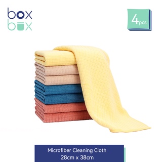 4pc Microfibre Kitchen Cloth All Purpose Towel Easy Wash Super Absorbent Soft Antibacterial Cleaning Rag #0
