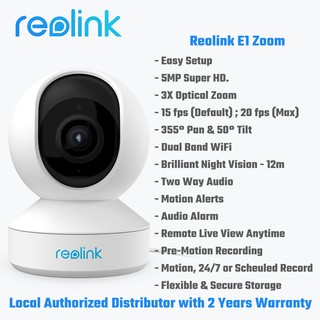 Reolink E1 Zoom - 5MP Pan & Tilt 3X Optical Zoom WiFi Security IP Camera with Two-Way Smooth Talk