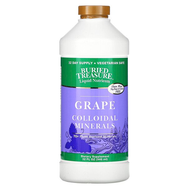 Buried Treasure, Liquid Nutrients, Colloidal Minerals, Grape, 32 fl oz
