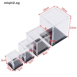 [MQ2] Acrylic Display Case Self-Assembly Clear Cube Box UV Dustproof Toy Protection [sg] #4