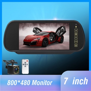 7 Inch TFT LCD Screen Car Monitor Rearview Backup Mirror Reverse Parking System with Night Vision Rearview Camera