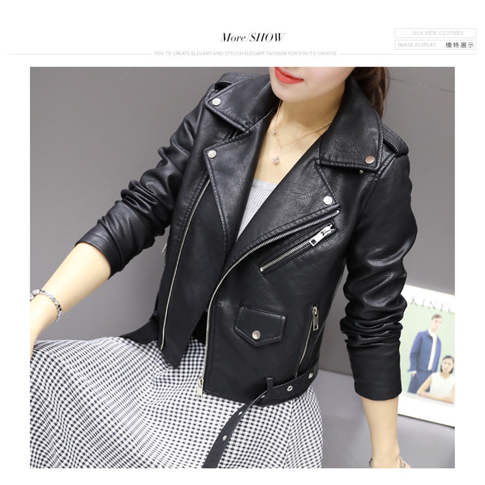 Image of 2019 Riverdale Leather Jacket Women Fashion PU Motorcycle Jackets Southside Serpents Artificial Short Leather Motorcycle Coats #7