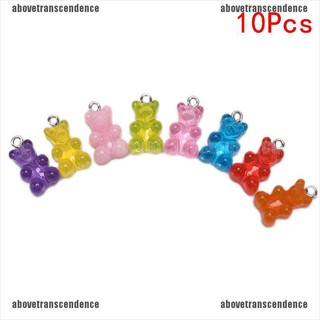 Image of 【above】 10Pcs/Set Gummy Bear Candy Charms Necklace Pendants DIY Earrings Jewel