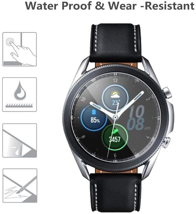 2 PCS Screen Protector For Samsung Galaxy Watch 3 41MM 45MM HD Clear /  Tempered Glass Screen Protector Watch Film | Shopee Singapore