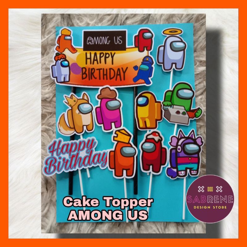 Among Us Cake Topper Ready Stock Cake Decoration Shopee Singapore