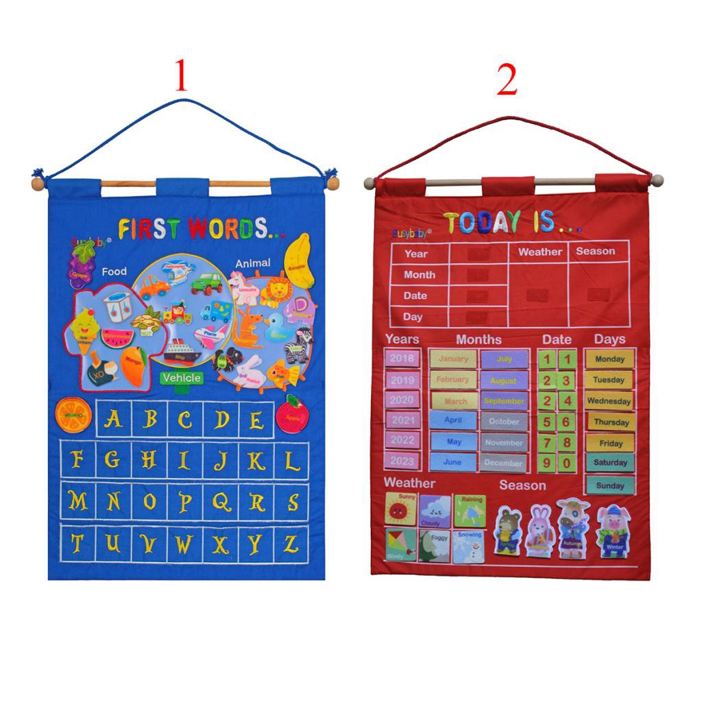 Wall Hanging Learning Calendar Chart Monthly Calendar For Kids Early