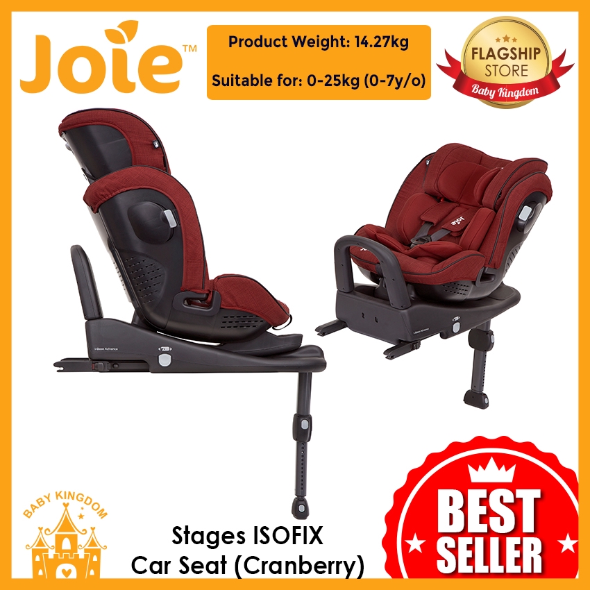 joie stages isofix cranberry