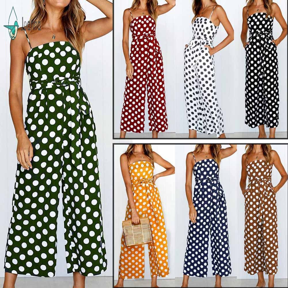 ladies polka dot jumpsuit