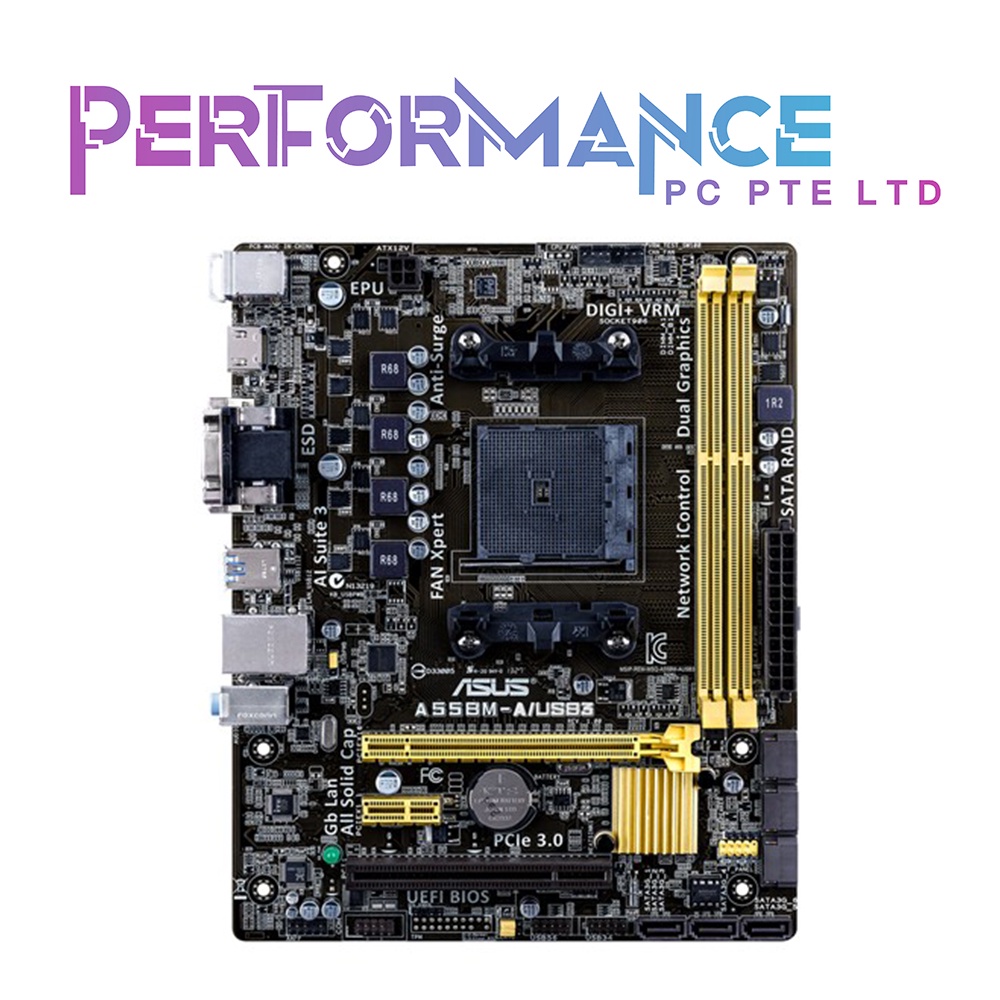 ASUS A55BM-A/USB3 - AMD A55 FCH Chipset AMD Socket FM2+ mATX ...