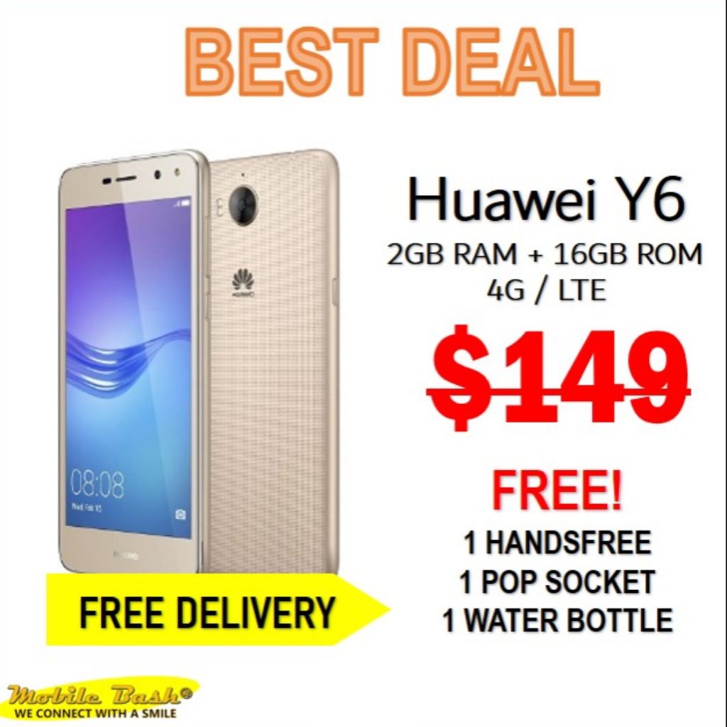 Huawei Y6 2017 2gb Ram 16gb Rom Free Gifts Shopee Singapore