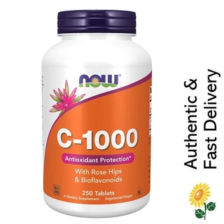 Image of [SG] Now Foods Vitamin C 1000 mg, 100 / 250 Tablets [Antioxidant & Immune Support]