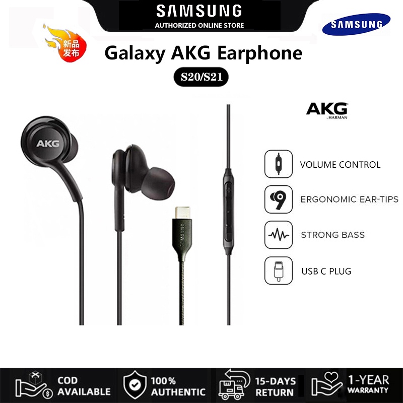 Samsung AKG Earphone Original Galaxy S22 S21 S20 Ultra USB C Braided