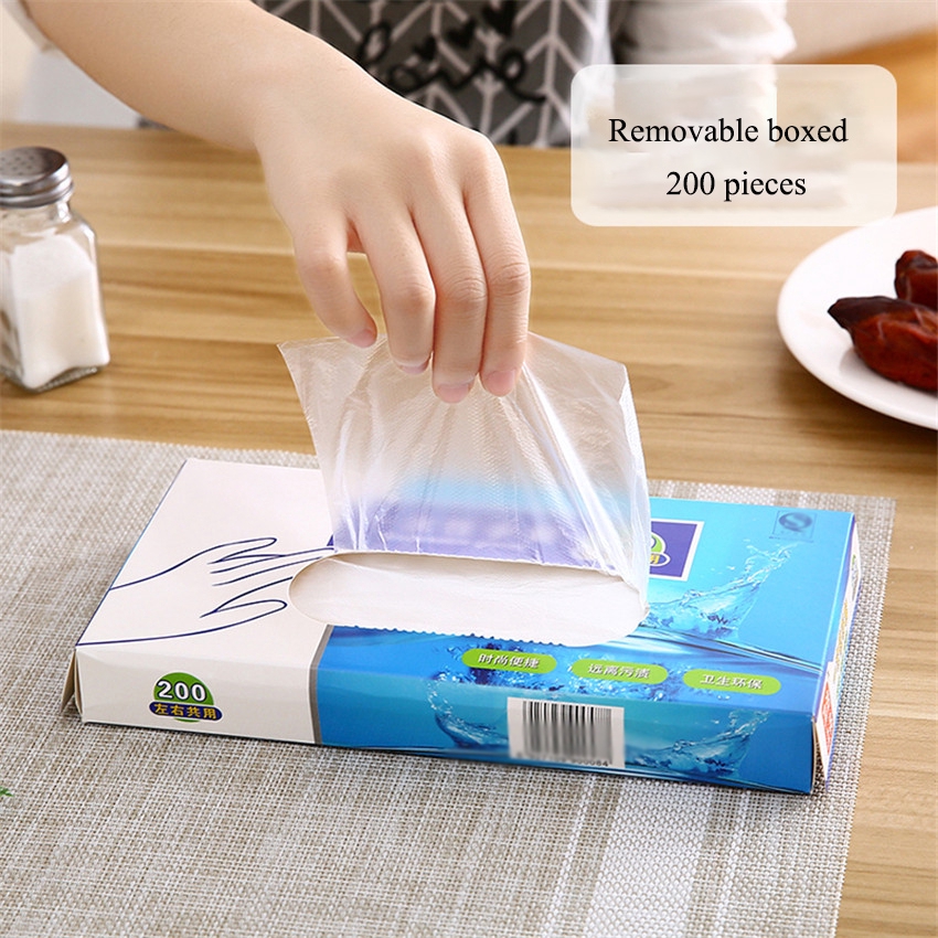 200 PCS Box Multifunctional Disposable Glove / Transparent Thin Vinyl Gloves /Disposable Plastic