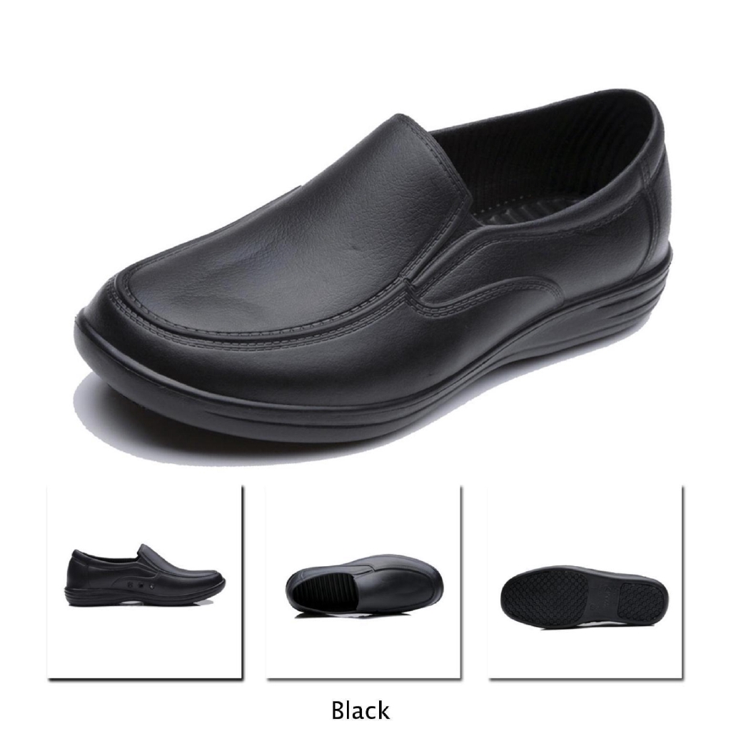 mens black non slip dress shoes