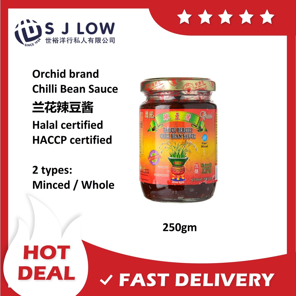Orchid Chilli Bean Sauce (Whole/Minced) 250g Shopee Singapore