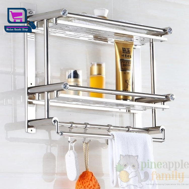 Rak Tuala Sabun Bilik Air Rak Garam Rempah Bathroom Shelfstainless 