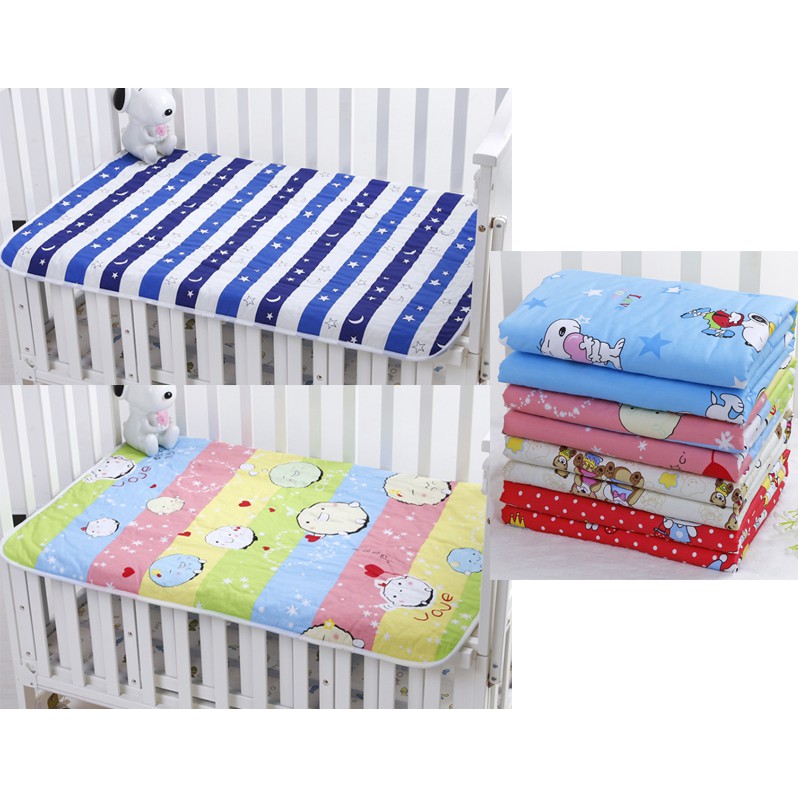 Waterproof Cotton Printed Baby Bedsheet Bedcover Urine Pad