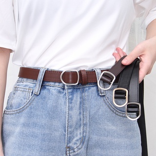 Image of Simple Women Leather Belts Metal Pin Buckle Waist Belt