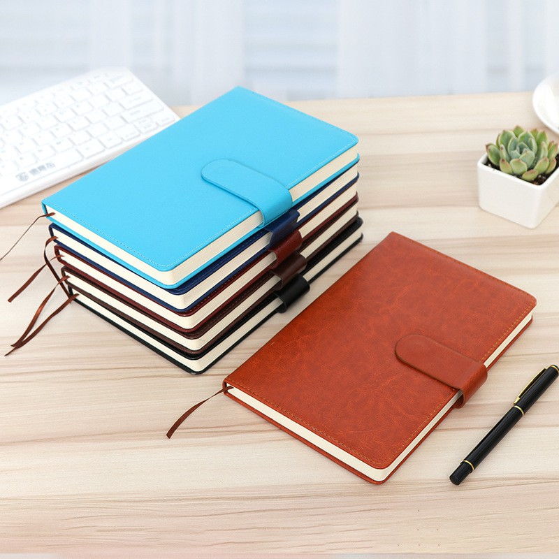 A5 Business Loose Leaf Planner Schedule Notebook Ruled Diary Snap PU Leather New