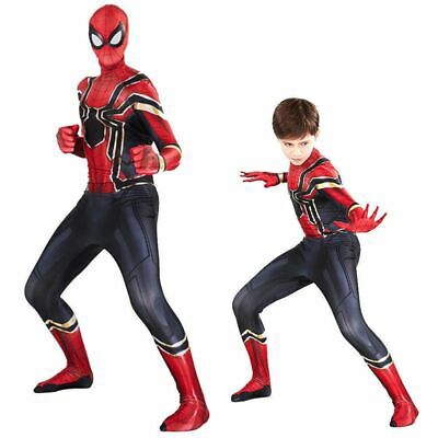 The Avengers Infinity War Kids Mens Iron Spiderman Cosplay Costume Dress Outfits Shopee Singapore - iron spider man suit infinity war roblox