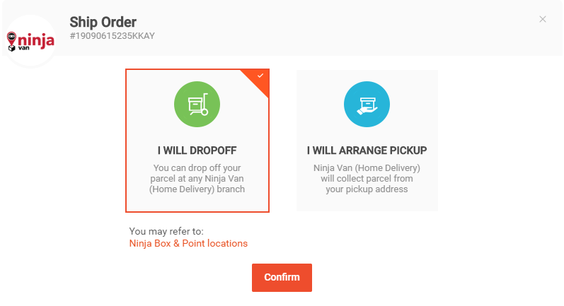 parcel collection from home no printer