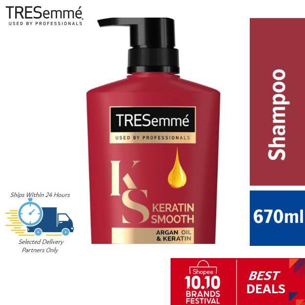 Ship Out Fast Tresemme Keratin Smooth Shampoo Smoothen Anti Frizz Detangle Shine 670ml Shopee Singapore