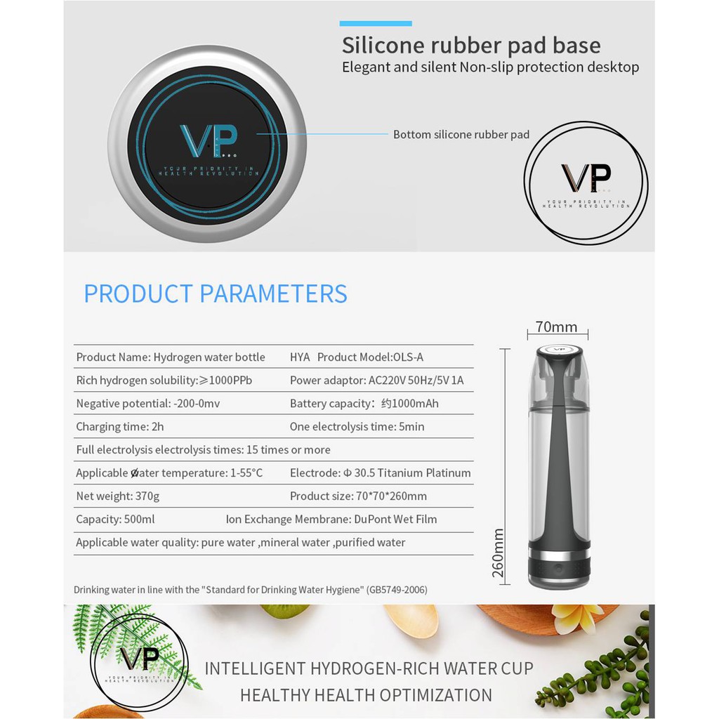 Hydrogen Water Bottle Spe Technology Shopee Singapore