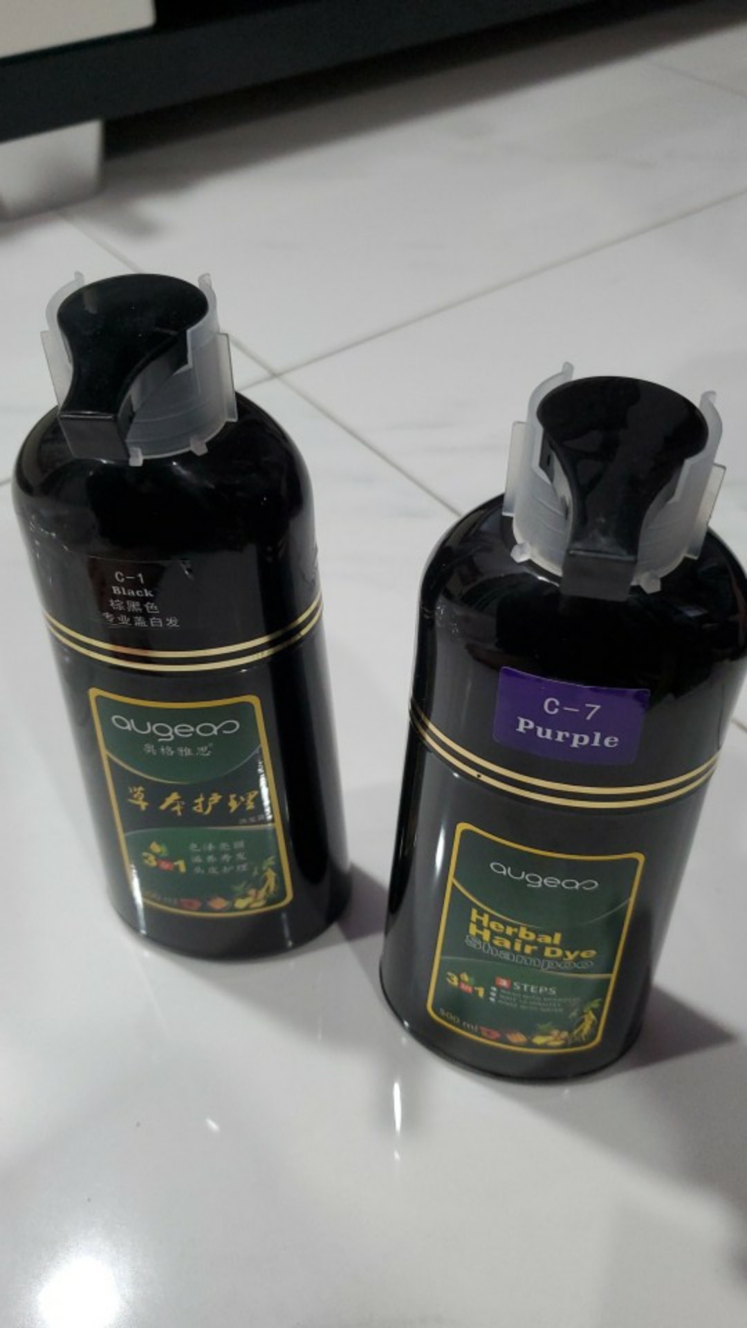 500ml Augeas Herbal 3IN1 Hair Dye Shampoo | Shopee Singapore