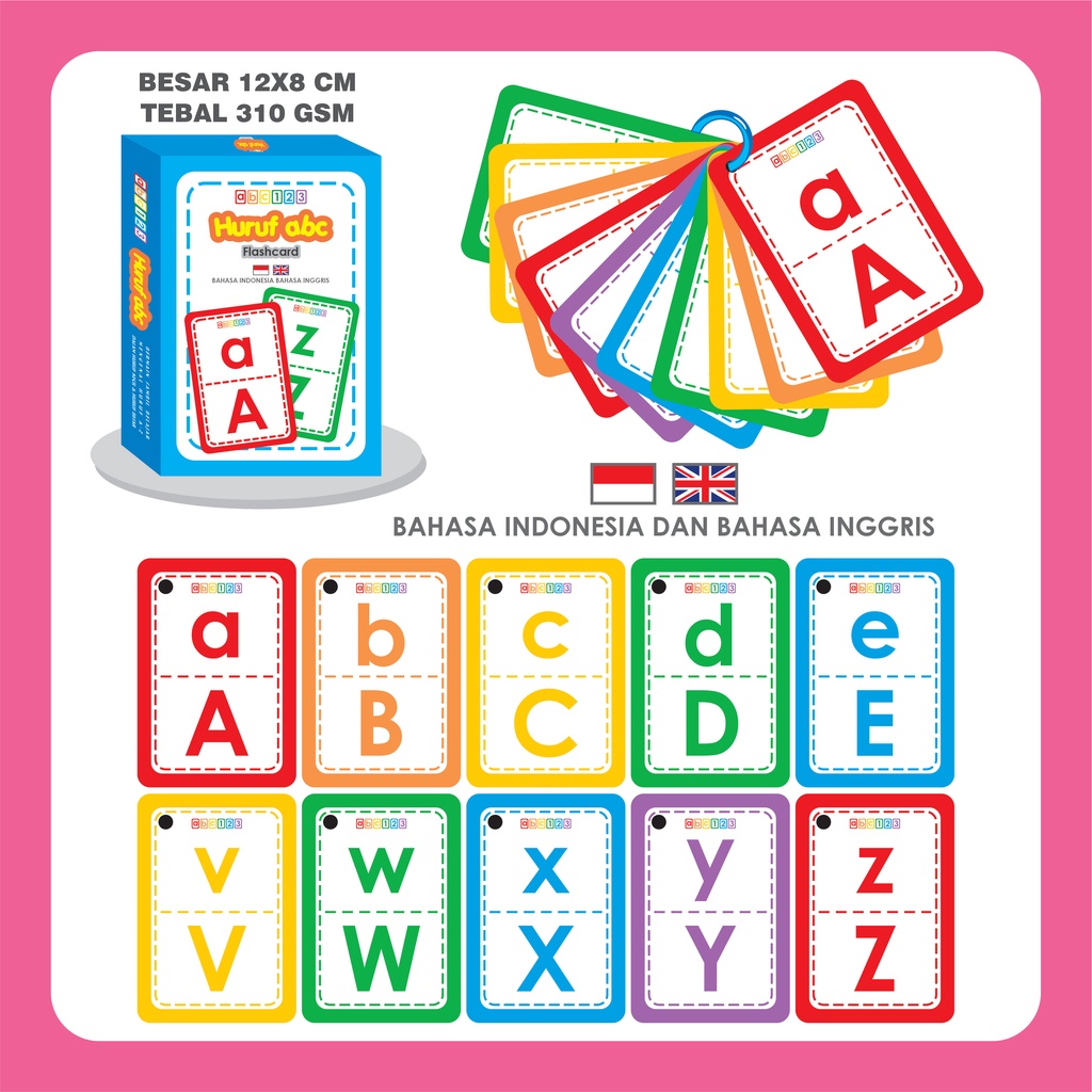 Montessori 26 Letter Flashcards Learning Alphabet Education Flash Cards SG 