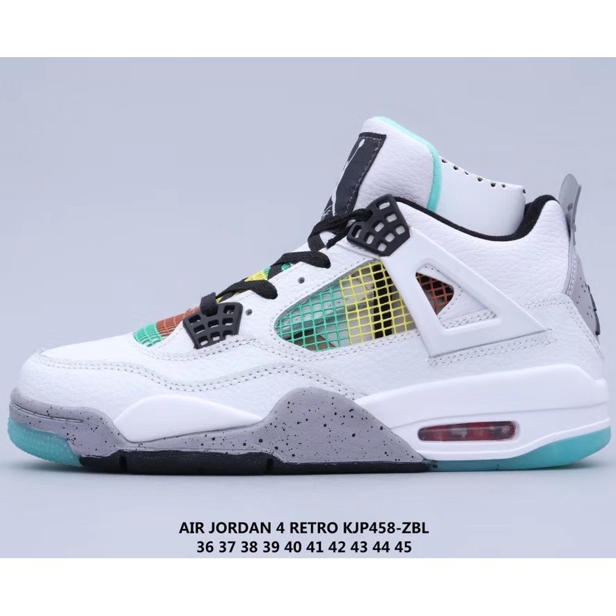 nike air jordan 4 retro blue and white