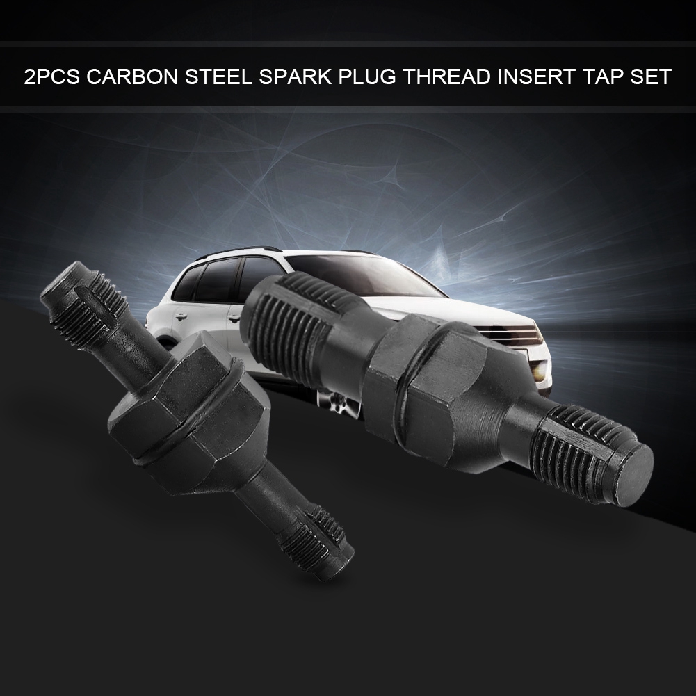 M18*1.5 Aramox Tap Tool,2Pcs Carbon Steel Spark Plug Thread Insert Tap Set M10*1.0 M12*1.25 M14*1.5
