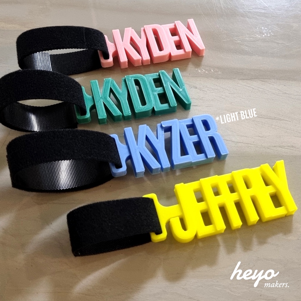 Personalised Colourful Large Name Tag Customised Name With Velcro