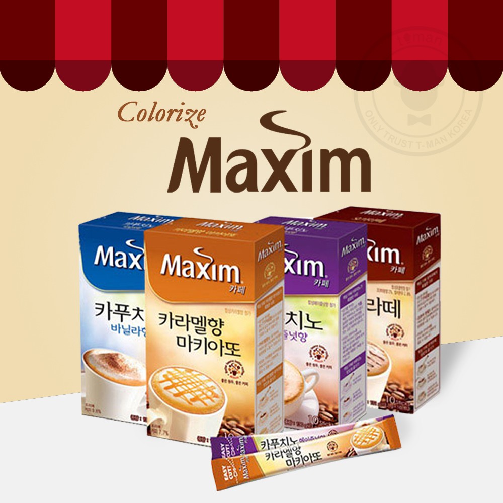 MAXIM Cafe in 4 types Cappuccino Vanilla / Mocha Latte / Caramel