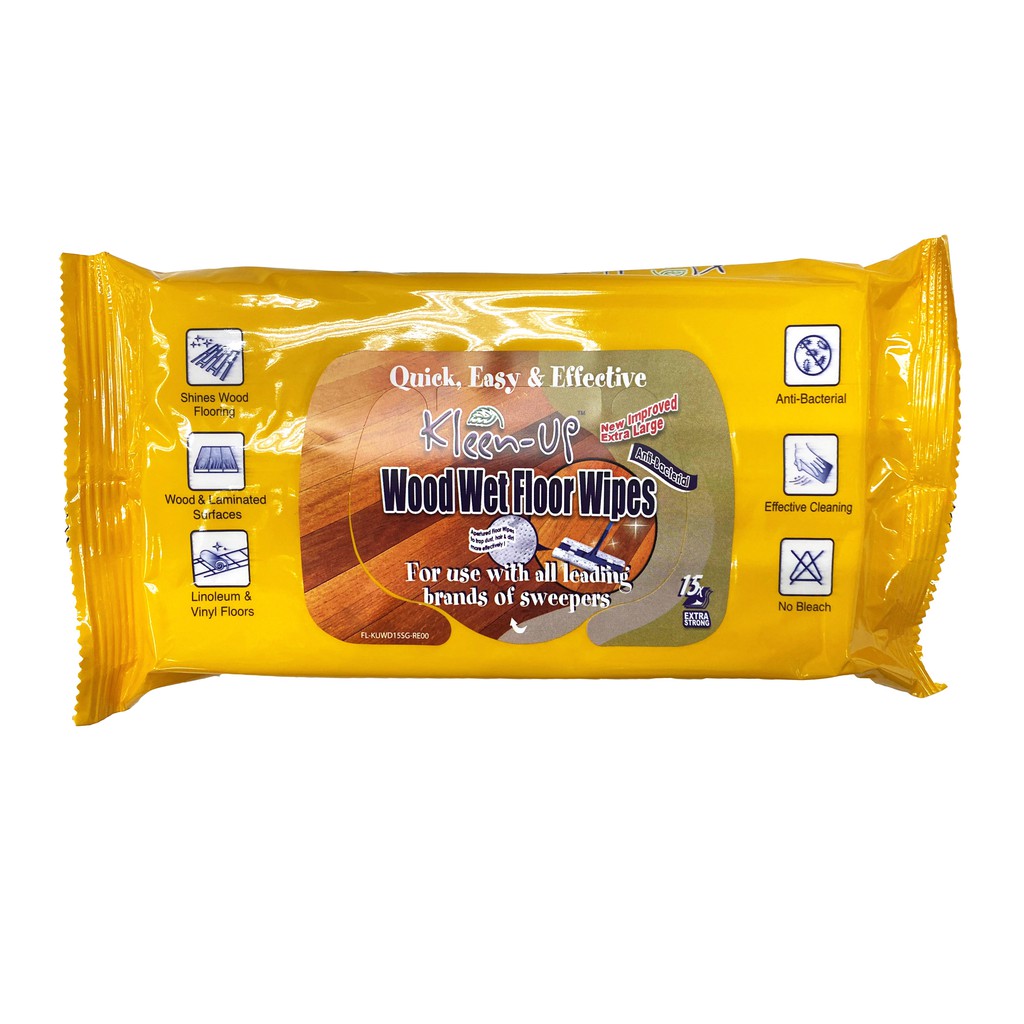 (KLEENUP) Anti Bacterial Wood Wet Floor WIPES 6 Packs * Expiry 2024